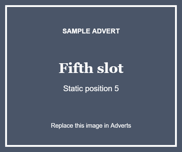 Sample Advert – Fifth